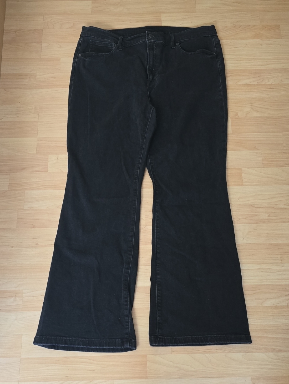 GAP Black Flare High Rise Wide-Leg Jeans Size 35  20R